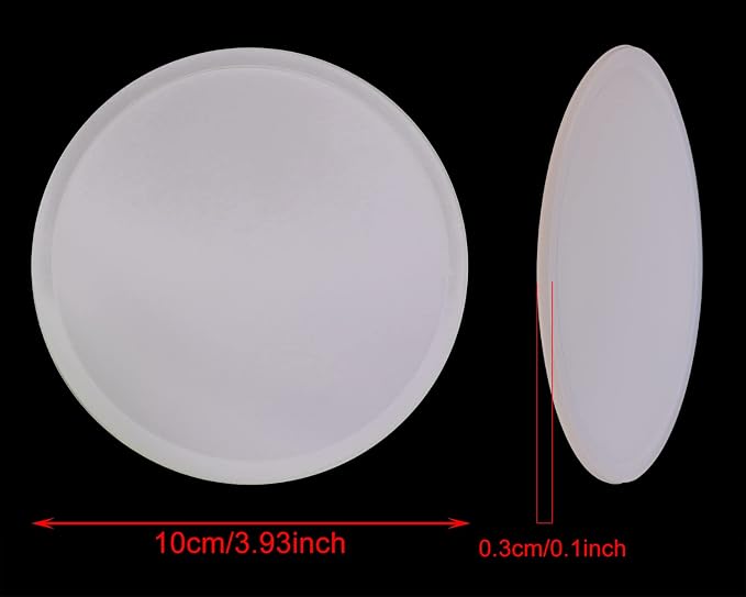 ONLYKXY 3 Pieces 3.93 Inch Silicone Coasters, Round Coasters - Image 2