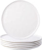 LERATIO Dinner Plates,10.5 inch Ceramic Plates Set of 6,Porcelain Plates for kitchen with Wavy Edge,Microwave & Dishwasher & Oven Safe,Light Weight & Scratch Resistant Sevring Dish-White