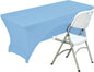 Spandex Table Cover 8 ft. Fitted Polyester Tablecloth Stretch Table Cover Table Topper Open Back - Lightblue