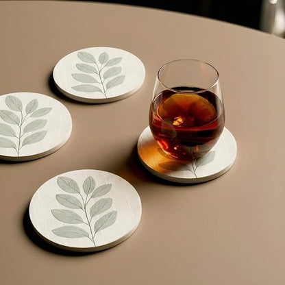 VEYRO Ceramic Coasters Set of 6 or 4 – Absorbent Stone Drink Coasters - Image 4