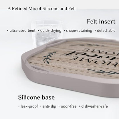 UMIRRO Absorbent Drink Coasters, Housewarming Gifts for New House, Sweet Home Decor, Rustic Farmhouse Coffee Table Centerpiece, Small Ideas for Women Mom Her Men Dad Him, 4", Set of 6