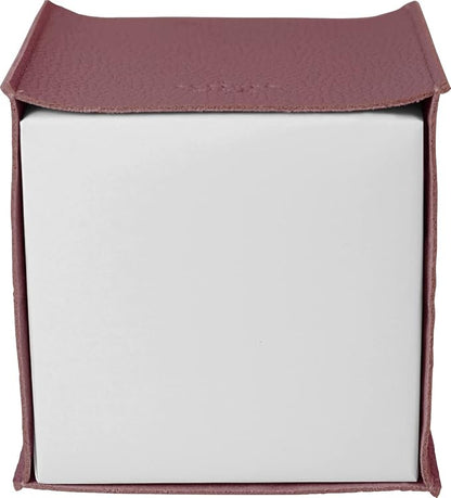 Carrotez Tissue Box Cover, [Refined] Modern PU Leather Square Tissue Box Holder - Decorative Holder/Organizer for Bathroom Vanity Countertop, Night Stands, Office Desk & Car 5"X5"X5" - Dry Rose