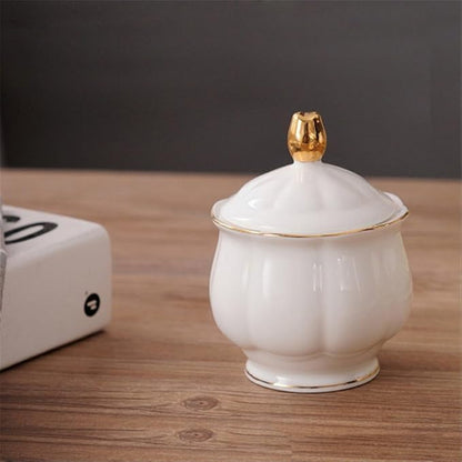 fanquare 15 Pieces Simple White English Ceramic Tea Sets, Tea Pot, Bone China - Image 5