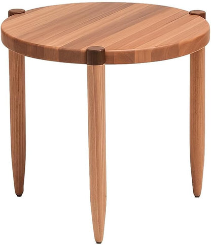 Leick Home Redonda Bay Side Tables 2 Pack, Natural Jequitiba, Small Table 21.6 in H x 19.7 in W, Large Table 23.6 in H x 21.6 in W, 228361-NAT