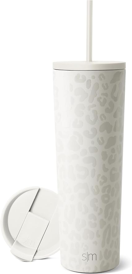 Simple Modern Iced Coffee Tumbler, Insulated | 28oz | Leopard by Unknown