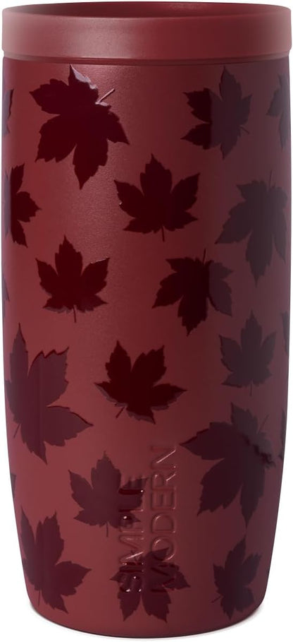 Simple Modern Halloween Travel Coffee Mug 360° Lid | 16oz | Leaves | Voyager by Unknown