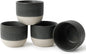 4oz Espresso Cups Set of 4, Ceramic Demitasse Coffee Cups by KERMANDO