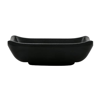 G.E.T. SD-3828-BK Black 2 oz, 3.75" x 2.75" Sauce Dish Nara, Melamine (Pack of 12)