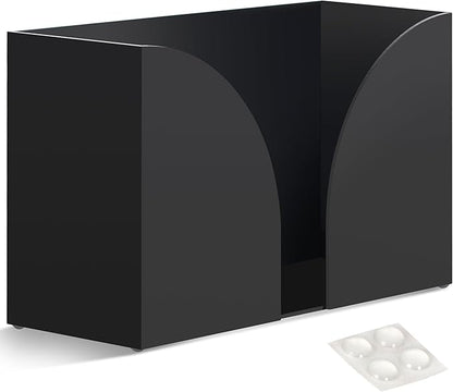 Storage Standard Multifold Paper Towel Dispenser Countertop - Matte Black Paper Towel Holder Bathroom, Durable Acrylic Napkin Holder for Bathroom, Kitchen, Office & Restaurant, 10.75 x 6.5 x 4 Inches