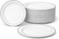 OCCASIONS 40 Pack Fancy Silver Plastic Plates Disposable by OCCASIONSFINESTPLASTICTABLEWARE