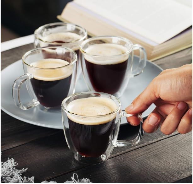 BTaT- Double Walled Espresso Cups, 5 oz, Double Wall Insulated Espresso Cups - Image 6