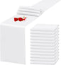 12 Pack White Satin Table Runner 12 x 108 Inch Long Premium Table Runners by YMHPRIDE