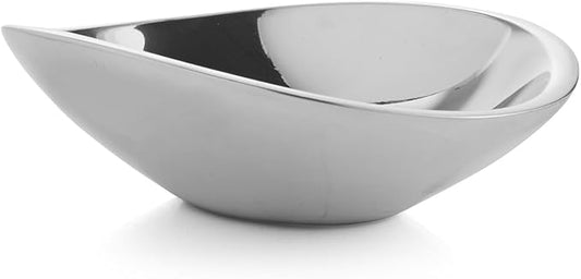 nambe Mini Butterfly Bowl, Chilled Serving Dish for Dip, Hummus, Dressing, Salsa, Guacamole | Prep-Ahead- Oven and Freezer Safe, Made of Metal Alloy, Silver, 6 oz