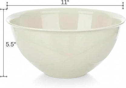 Tribello Large Mixing bowls 5-Quart 169oz - Plastic Salad/Mixing/Serving Bowl - 4 pack (Colors May Very)