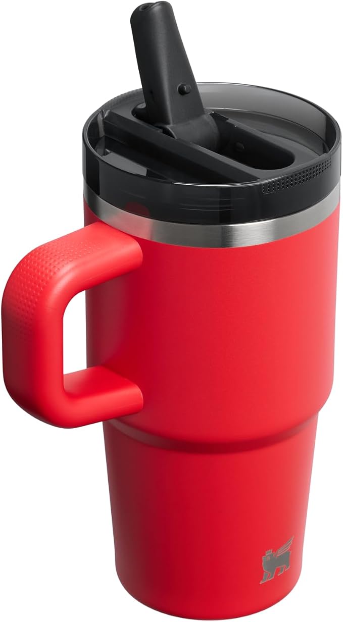 STANLEY Quencher ProTour Flipstraw Tumbler, 20 oz, Chili Black | Built-In Straw - Image 3