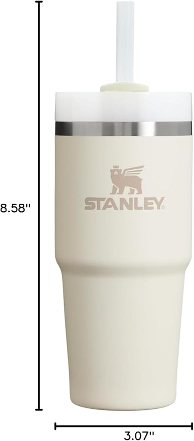 STANLEY Quencher H2.0 Flow State Tumbler, 14 oz, Cream 2.0 | Straw and - Image 10