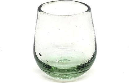 Clear 6 oz Roly Poly Glasses (set of 6), Recycled Glass, Lead-free, Toxin-Free (6 oz Roly Poly)