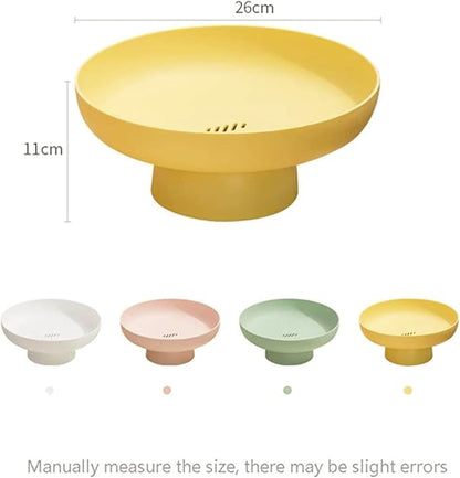 Fruit bowl Fruit Basket for Kitchen Countertop Storage Baskets Stand Organization, Decor Centerpiece for Kitchen Counter or Dining Room Tables, White