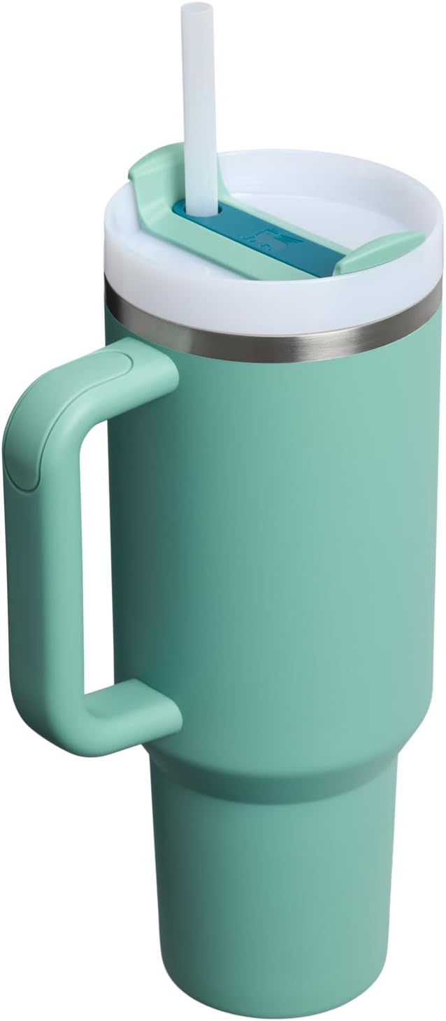 STANLEY Quencher H2.0 Flow State Tumbler, 40 oz, Spring Green | Handle and - Image 3