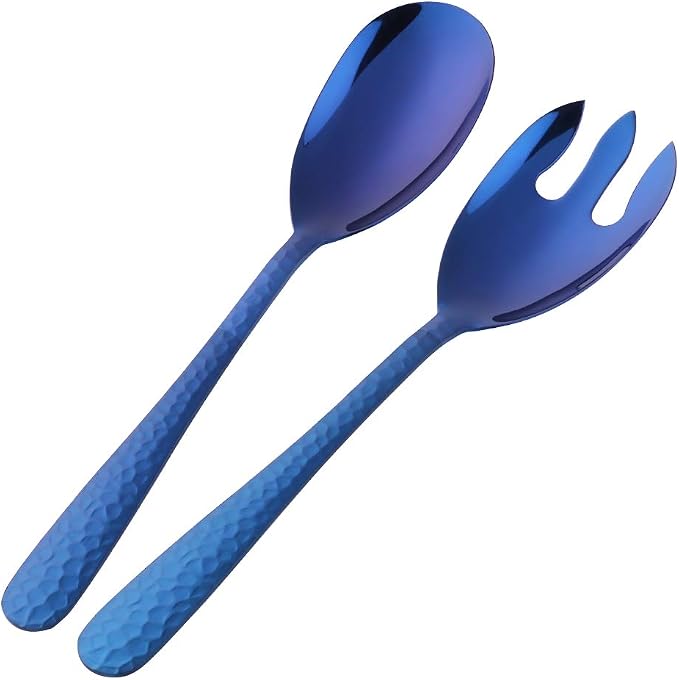 Salad Spoon and Fork Set, 12 Inch Stainless Steel Salad Server, Dishwasher Safe by Unknown