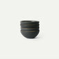 MORA Medium Bowls Set of 4, 28oz Ceramic Pottery Everyday Bowls - Microwave, Oven and Dishwasher Safe - Liquorice
