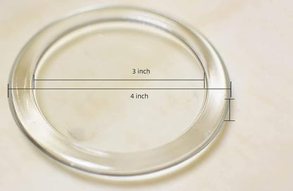 2 Pack Glass Candle Holder 4" Clear Beautiful Transparent Round Candle Plate… - Image 2