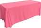 LA Linen Polyester Poplin Washable Rectangular Tablecloth, Stain and Wrinkle Resistant Table Cover 90x132, Fabric Table Cloth for Dinning, Kitchen, Party, Holiday 90 by 132-Inch, Hot Pink