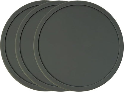 ONLYKXY 3 Pieces 3.93 Inch Silicone Coasters, Round Coasters by Unknown
