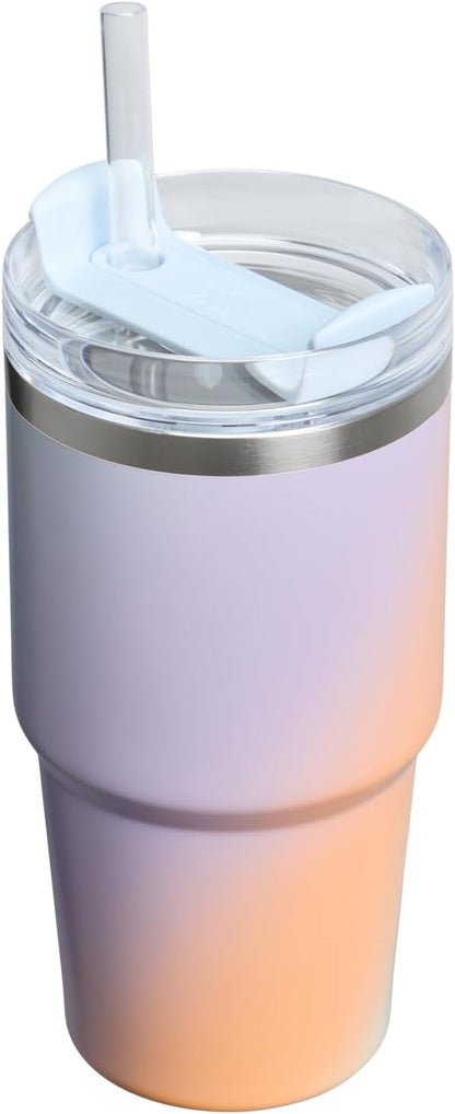 STANLEY Quencher H2.0 Flow State Tumbler, 20 oz, Sunrise Spiral | Handle and - Image 2