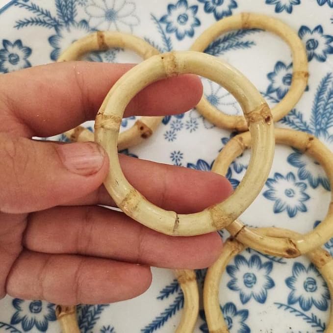 Napkin Rings Bamboo Handmade Napkin Rings Set of 6 by YUWIXMOX