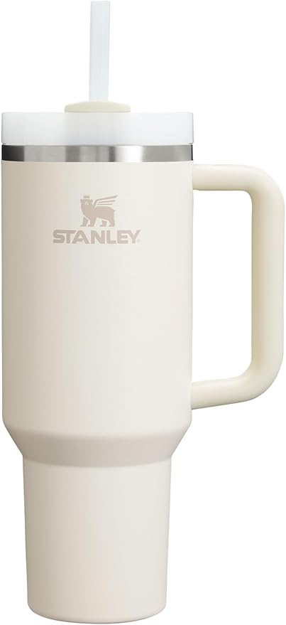 STANLEY Quencher H2.0 Flow State Tumbler, 40 oz, Cream 2.0 | Handle and Straw | by Unknown