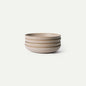 MORA Medium Dishes Set of 4, 30oz Ceramic Pottery Pasta Plate/Wide Bowls - Microwave, Oven and Dishwasher Safe - Mushroom
