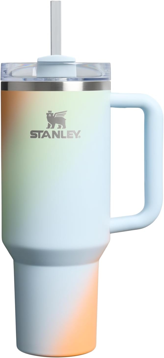 STANLEY Quencher H2.0 Flow State Tumbler, 40 oz, Sunrise Spiral | Handle and by Unknown