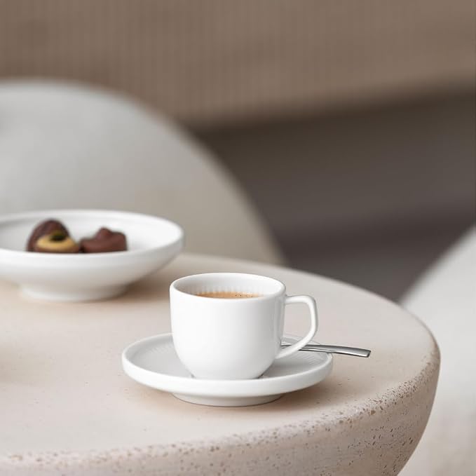 Villeroy & Boch Afina Espresso Cup Saucer, Premium Porcelain, Made in Germany - Image 3