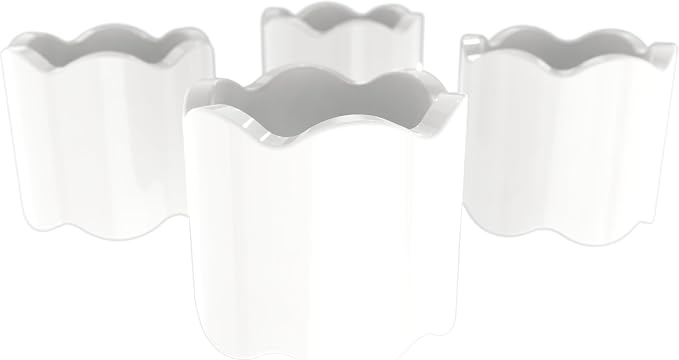 Scalloped Acrylic Napkin Rings Set of 4 – Elegant Decorative Napkin Holders - Image 5