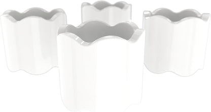 Scalloped Acrylic Napkin Rings Set of 4 – Elegant Decorative Napkin Holders - Image 5