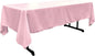 LA Linen Polyester Poplin Washable Rectangular Tablecloth, Stain and Wrinkle Resistant Table Cover 60x108, Fabric Table Cloth for Dinning, Kitchen, Party, Holiday 60 by 108-Inch, Pink Light