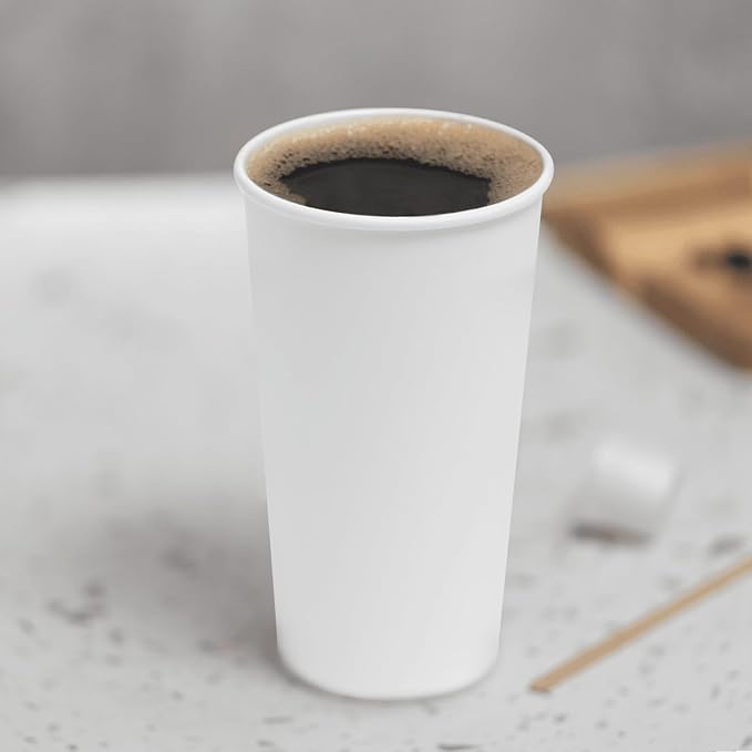 Karat 20 oz Paper Hot Coffee Cups White Disposable Cup by Karat