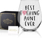 Perfectinsoy Best Aunt Ever Wine Glass by Perfectinsoy