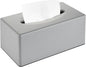 Tissue Box Cover, Rectangular Facial Tissue Holder with Bottom, Decorative Storage Box for Bathroom Vanity, Toilet Tank, Car, Dressers, Night Stand, Rv, Parlors and Offices - Grey