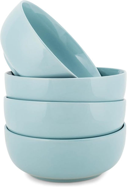 Elanze Designs Bistro Glossy Ceramic 7 inch Dinnerware Bowls Set of 4 by ElanzeDesigns