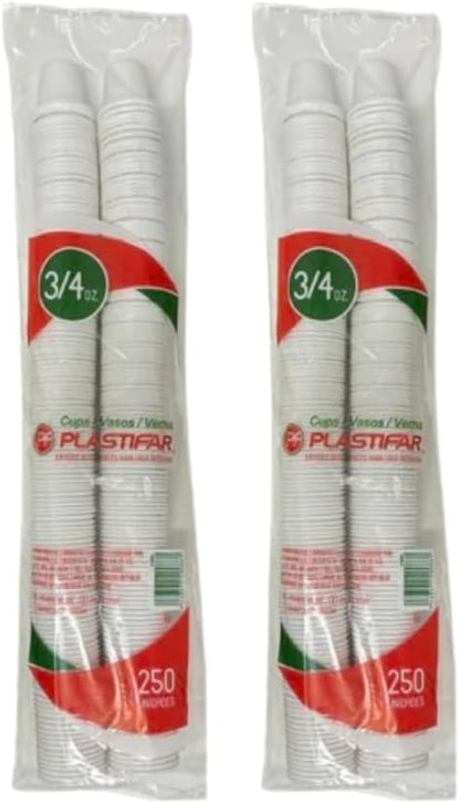 Mini Disposable Cuban Style and Espresso Coffee Cups 3/4 oz. Pack of 500 by Unknown