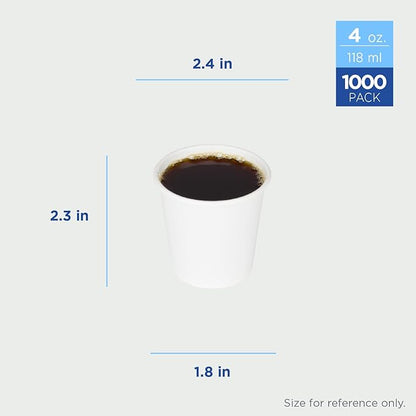 Karat 4oz Paper Espresso Coffee Cup, Disposable Mouthwash Cup, Hot and Cold - Image 3