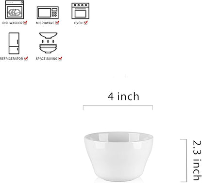 Selamica Ceramic Small Bowls Dessert Bowls 8oz Bouillon Cups - Image 2