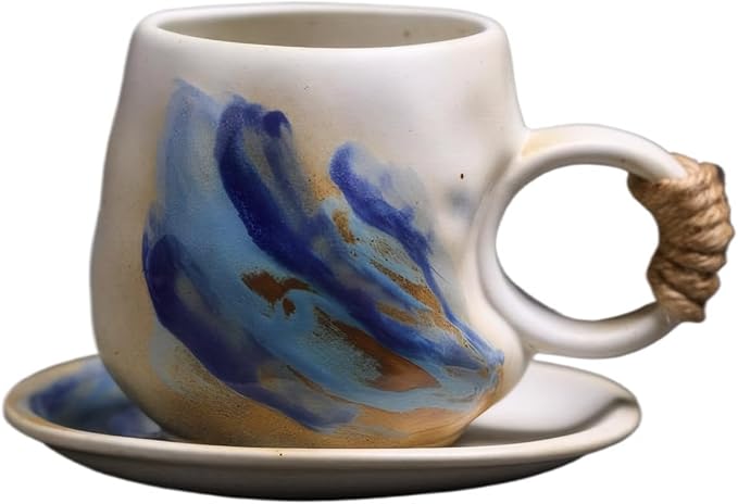 Little handmade ceramic pottery tea cup by Unknown