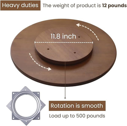 CONMEOCON- 22" Wooden Large Lazy Susan for Table Top with Premium Rubber Wood Sturdy and Good Craftsmanship, Large Charcuterie Board for The Party and Dining Table