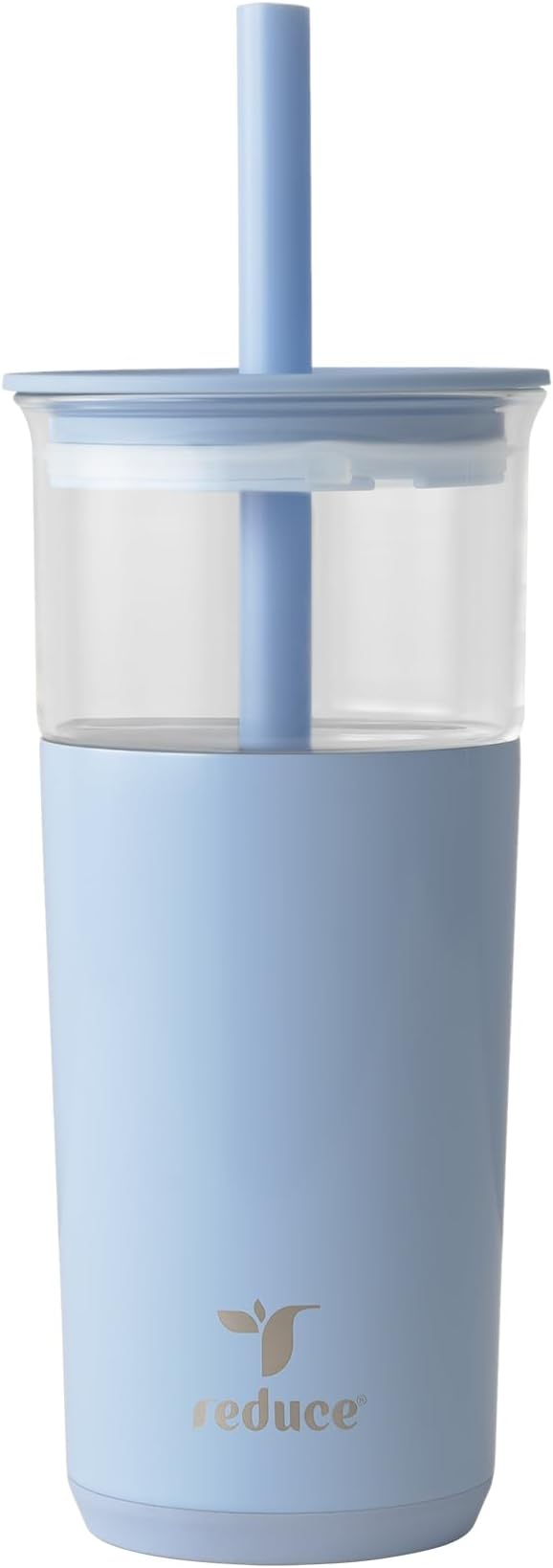 REDUCE Aspen - 20oz Vacuum Insulated Glass Tumbler - Extra Wide Straw & Lid | by Reduce