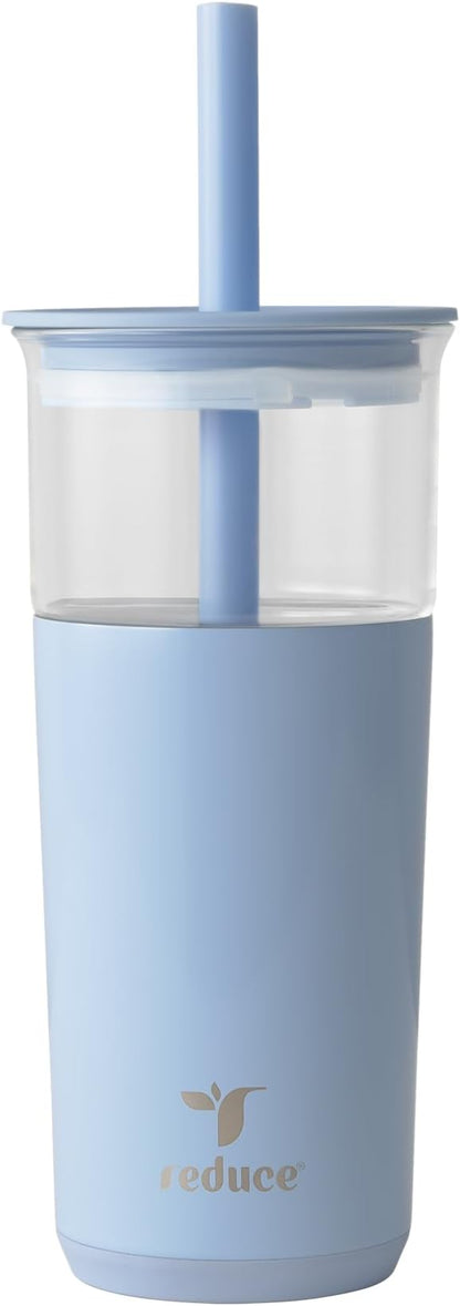 REDUCE Aspen - 20oz Vacuum Insulated Glass Tumbler - Extra Wide Straw & Lid | by Reduce