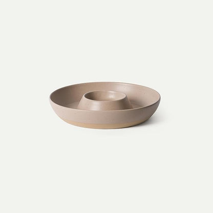 MORA Ceramic Chips and Dip Serving Tray: Large Divided Party Bowl Set by MORA