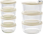 14-Piece Glass Food Storage Containers Set | 1-Cup & 4-Cup, Leakproof | by DuraLiving